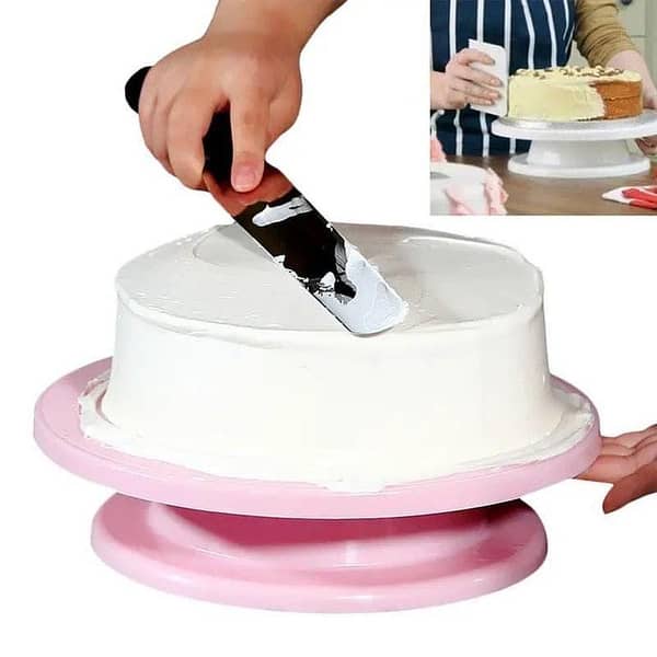 Cake turntable 28 cm with box made in china - multicolor