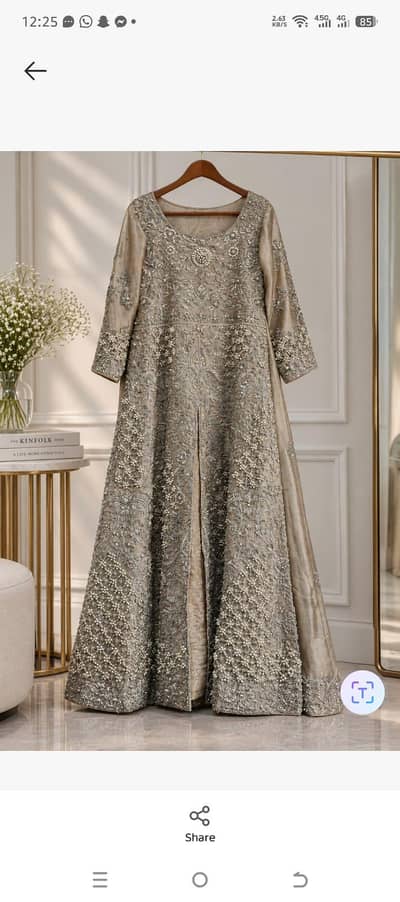 Luxury Champagne Gold Embroidered Formal Dress