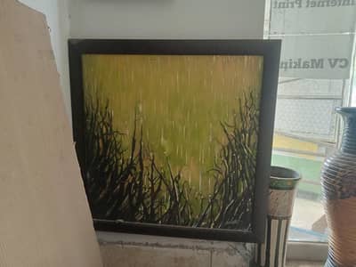 ghar ki bani hui painting he eclyric paint se bani hui he