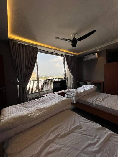 Luxury fully furnished studio apartment available for rent in Bahria Enclave Islamabad.