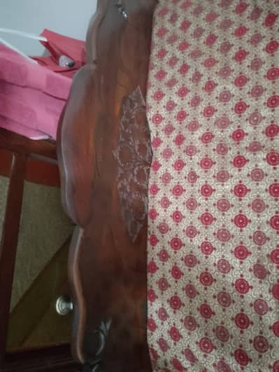 single bed pure wood old bed 1 foot broken