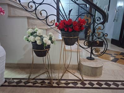 stands with flowers