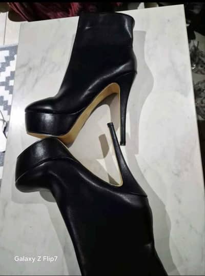 Black Platform Stiletto Ankle Boots