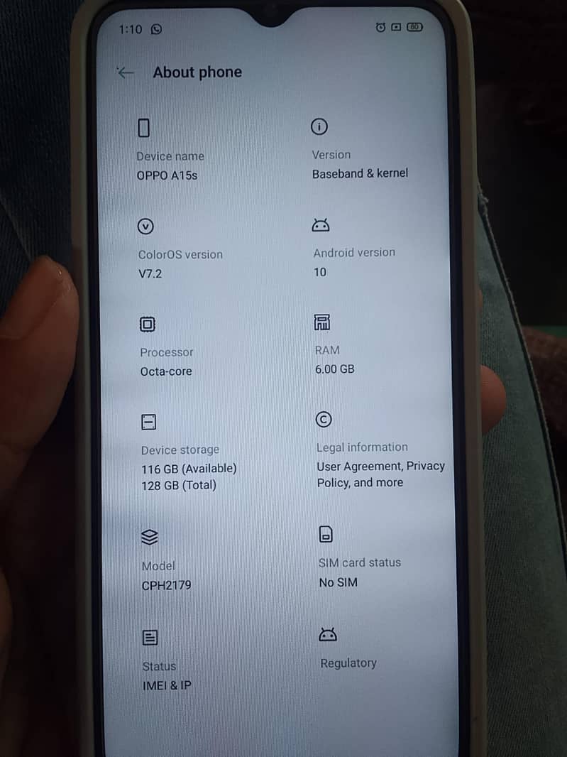 OPPO A15s 5