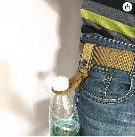 Bottle Buckle Hanging On Belt Belt Backpack Belt Outdoor Strap Water Bottle Holder Hook - Carabiner Carrier Clamp for Camping, Hiking