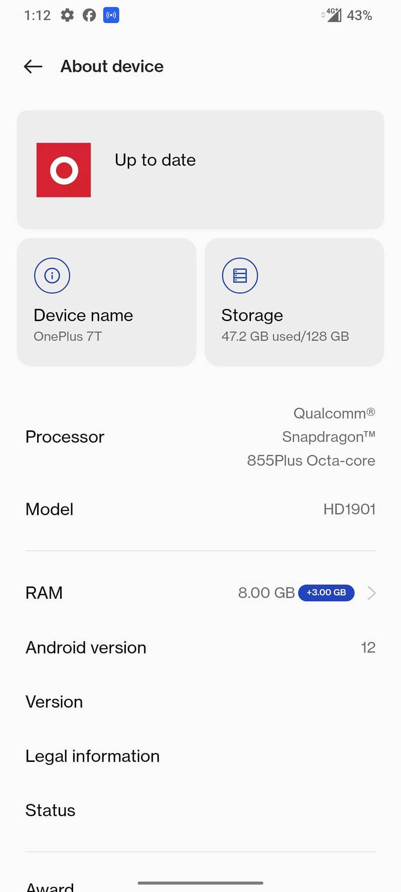 One Plus 7T 5G 0