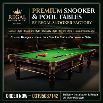 Snooker Tables 6by12  / Snooker table manufacturer /Snooker clubs