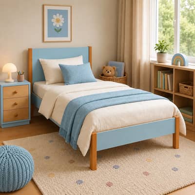 Habitt Kids bed with mattress and side table