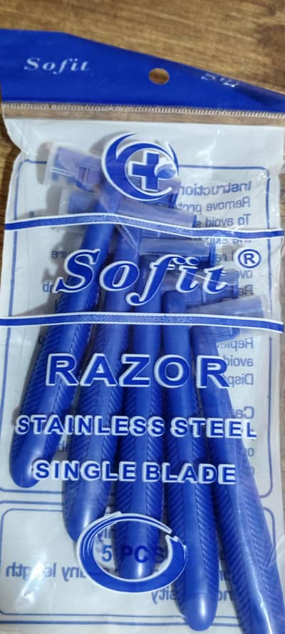 Sofit Razor – Stainless Steel Single Blade – Pack of 5