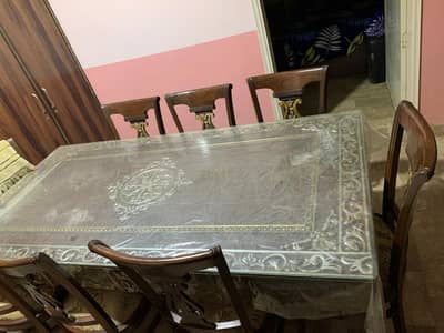 Big Dining table with 8 chairs