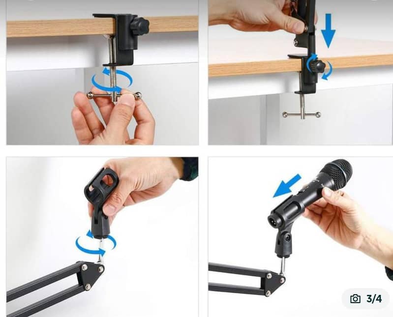 podcast microphone stand table 2