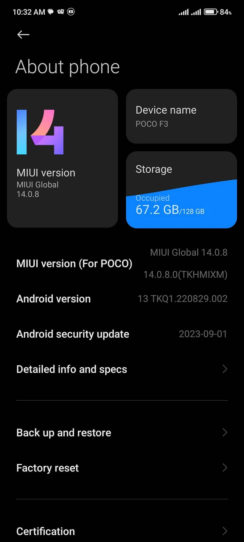 Xiaomi Poco F3 6