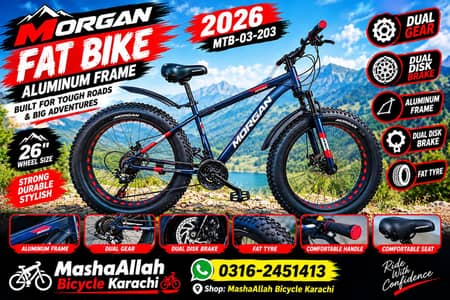 New Morgan Fat Bike Aluminum Frame Imported brand new Bicycle box pack