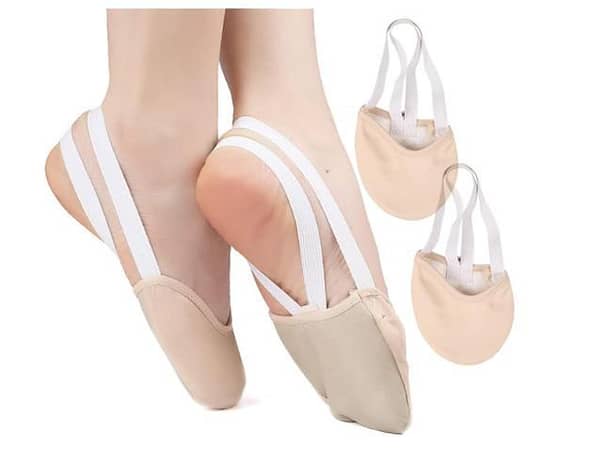 1 Pair Half Sole Dance Shoes - Anti-Slip Breathable Toe Pad Cushion & Friction Protection Foot Undersongs for Ballet, Jazz, Belly Dance & Modern Dance