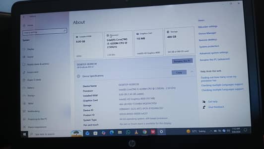 Hp laptop probook i5, 4th generation