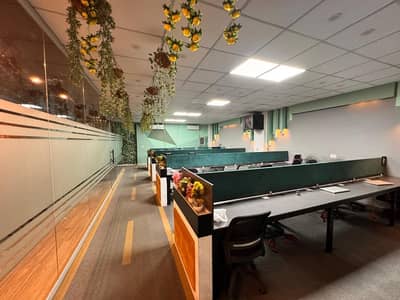 1 Kanal Fully Furnished Floor For Rent Ready to move 70 Person Capacity Huge Parking Space