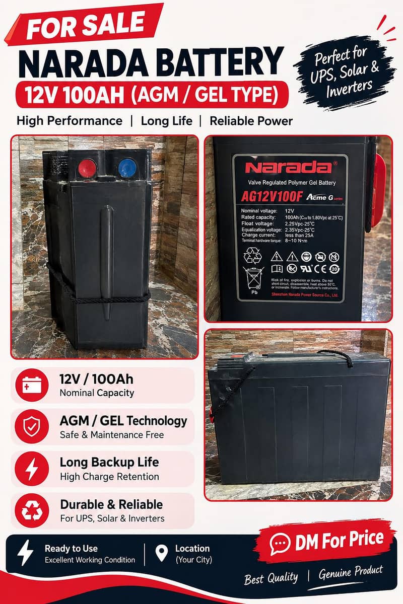 NARADA Gel battery 0