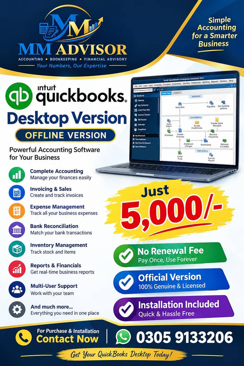 Quick books desktop version offline Accounting software 0