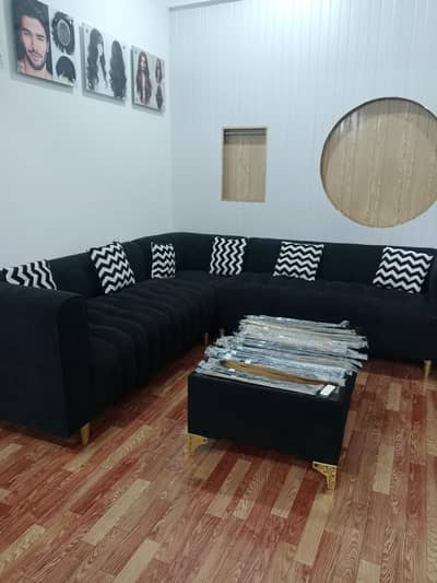 L Shape Sofa Set ( Bukra Fabrick)