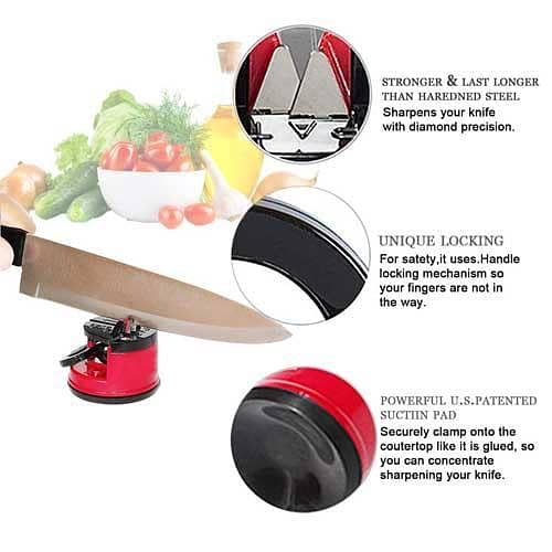 Mini Knife Sharpener with Suction Base for Most Blade Types, Small Knife Sharpener for Kitchen in pakistan.