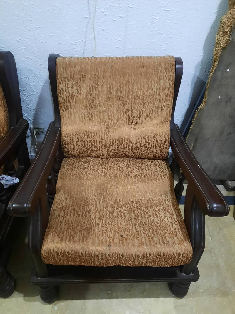 Real Solid Wood Sofa Set 3