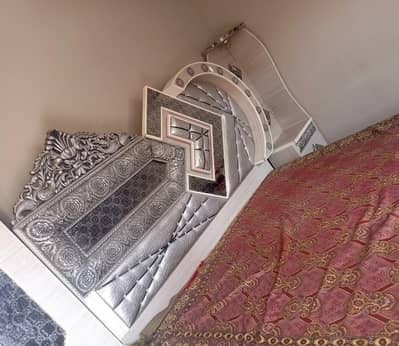 Shahi Design Double Bed Set with Dressing Table Showcase and Foam