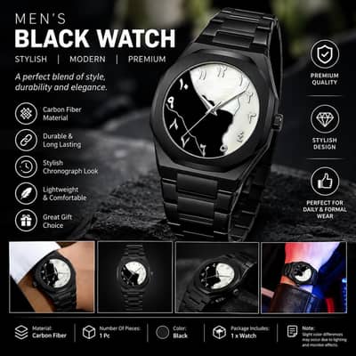 Men’s Black Luxury Watch