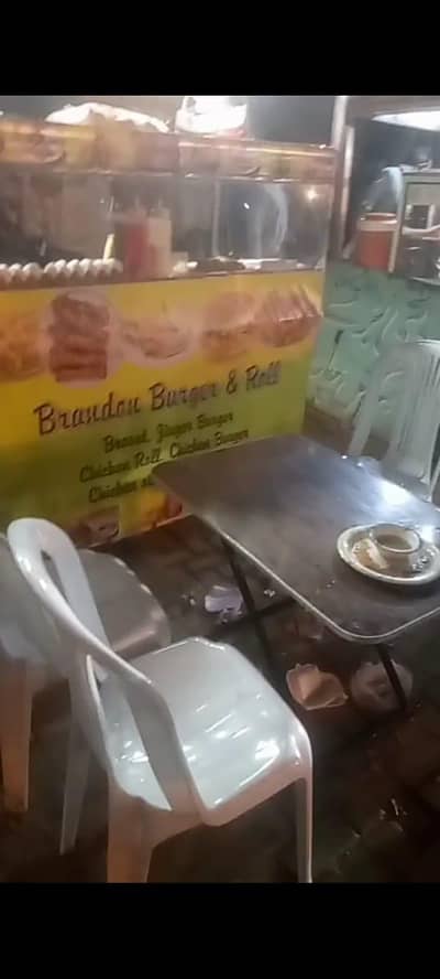counter with fryers