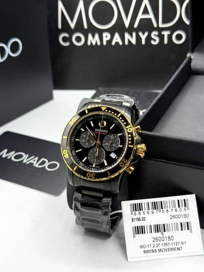 Movado New watch, Men's Watch, branded watch, two tone watch