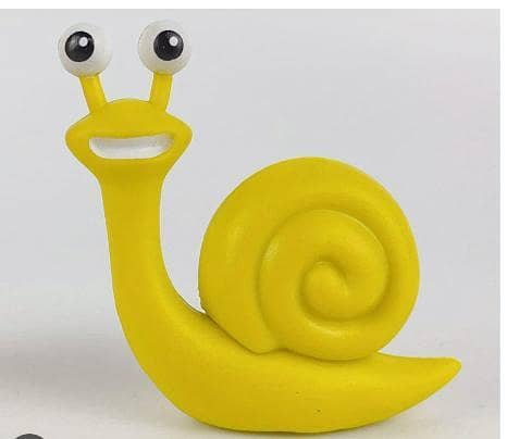 Cute Yellow Snail Action Figure Toy - Cartoon Animation Collectible Animal Model & Desktop Decor Figurine for Kids & Home Display