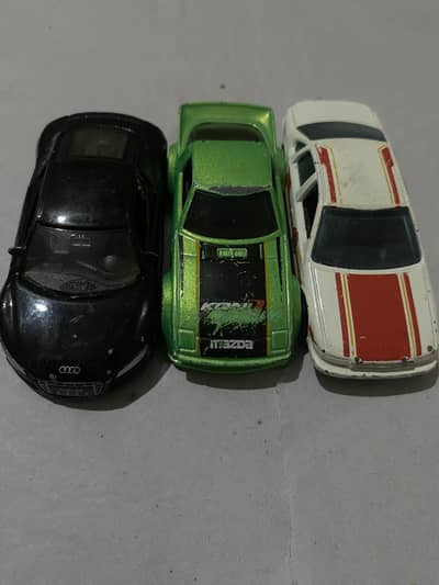 Hot Wheels Mazda RX-7 + Audi R8 V10 + Chevy Impala SS Diecast Cars