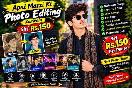 Apni photo ko bilkul apni marzi ke mutabiq edit karwain