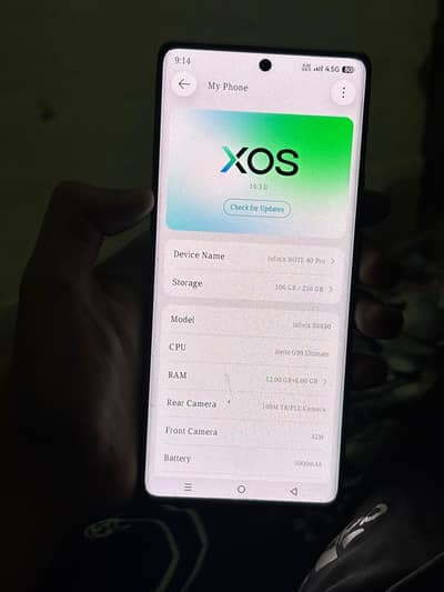 INFINIX NOTE 40 PRO 12 256 WITH BOX CHARGER