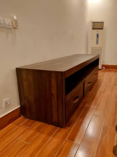 Dark Wood TV Console with 4 Drawers - Islamabad