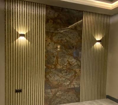 Media wall designing/wallpaper/gypsum ceiling/media wall/tv console