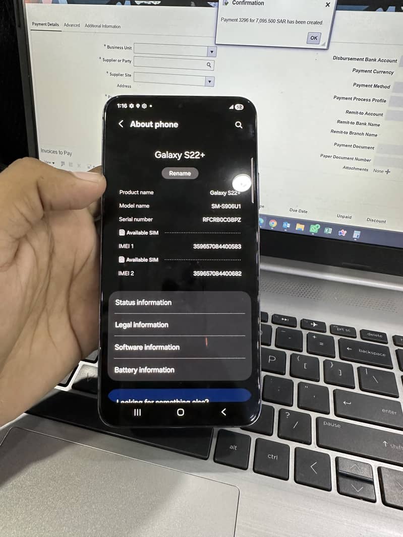 Samsung Mobile S22 Plus 1