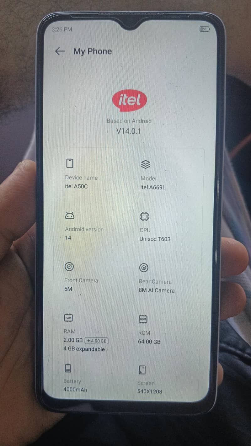 Itel A50C 6