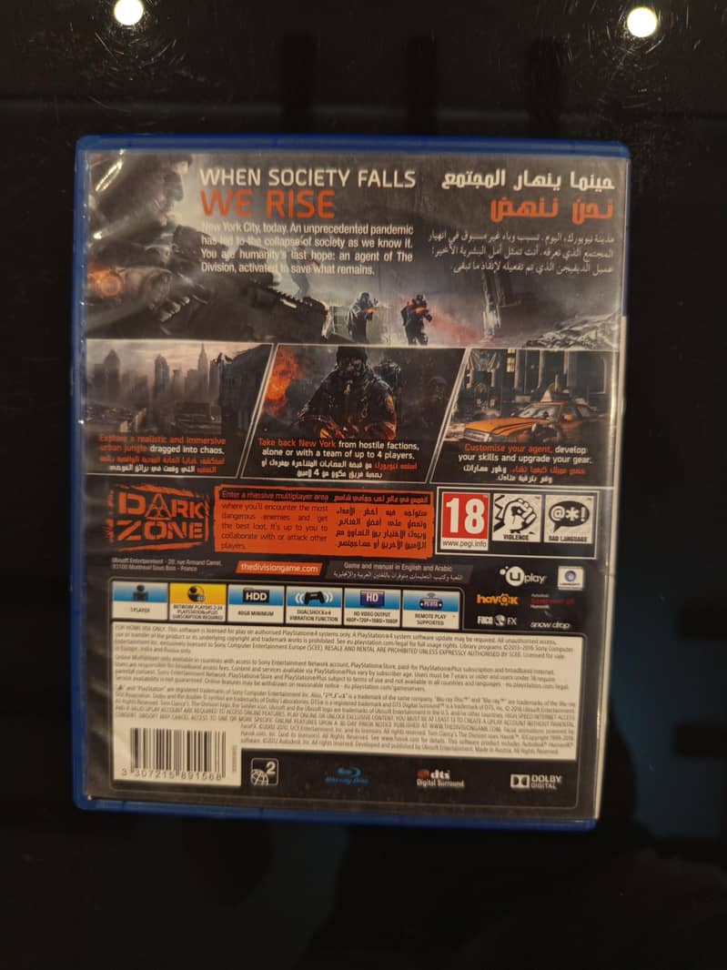 The Division ps4 game Disc 1
