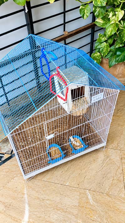 Pinjra/Beautiful Large Bird Cage with Nesting Box & Feeders – Lahore