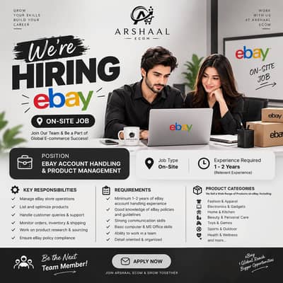 eBay Account Handler & Product Manager – On-Site Job