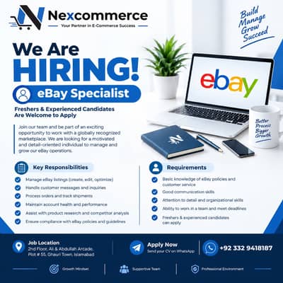 We are hiring ebay Specialist