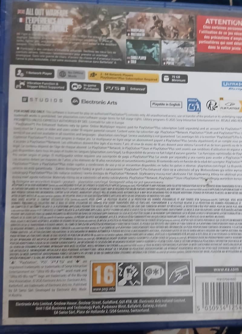 Battlefield 6 ps5 disc 1