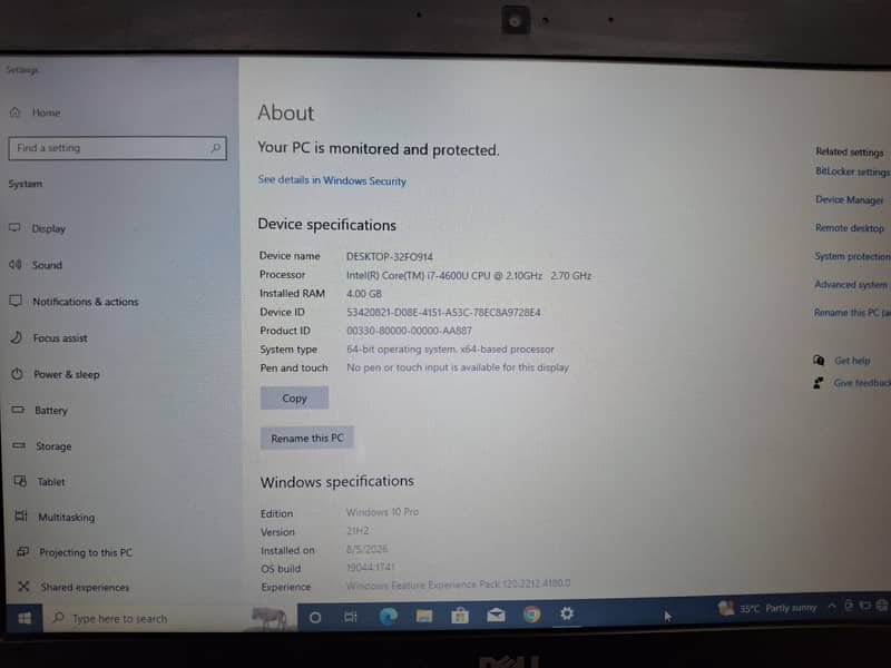 Dell Latitude E7240 core i7 5