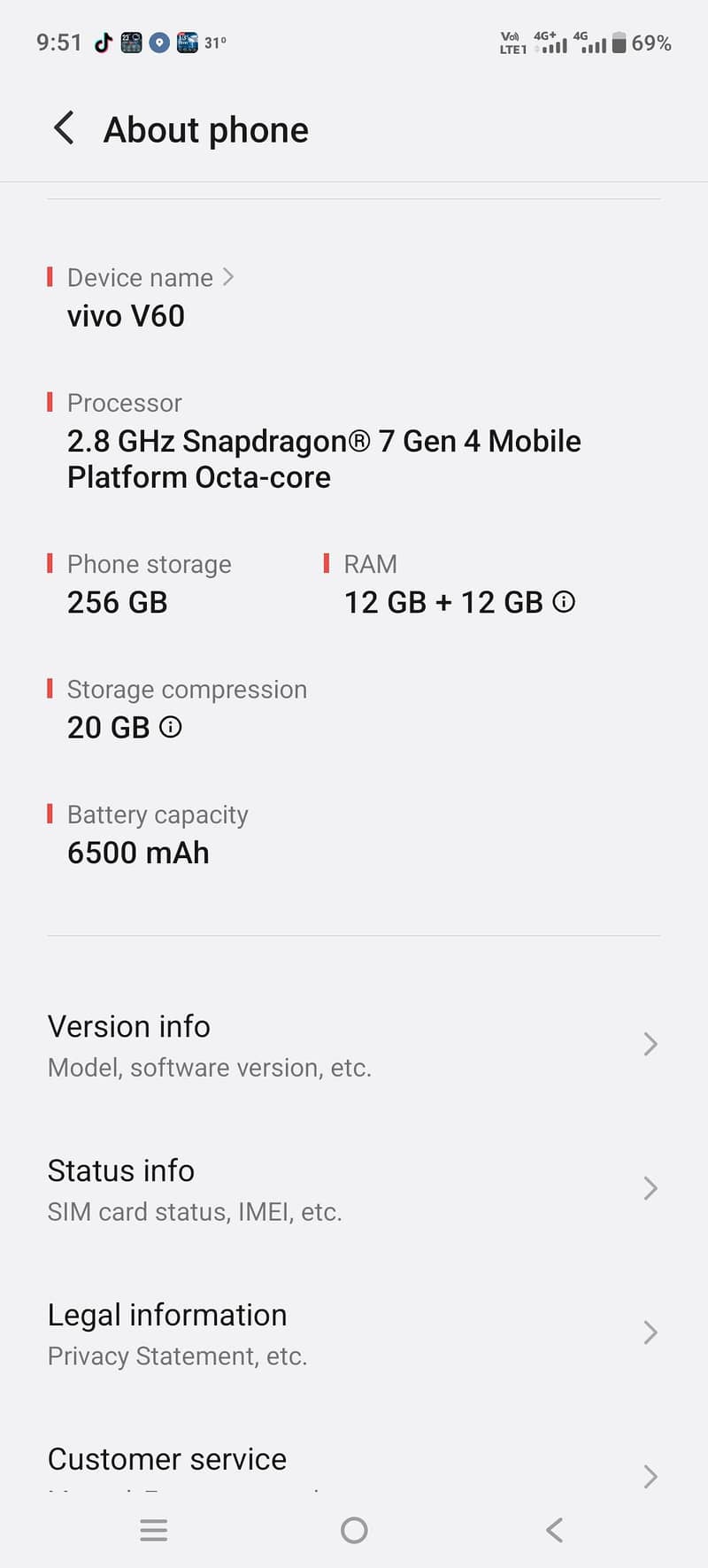 Vivo V60 0