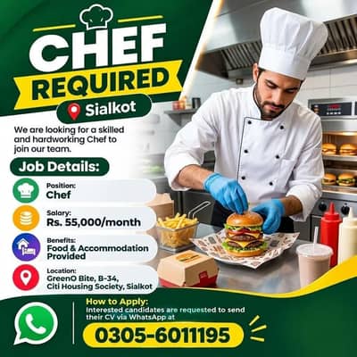 Fast Food Chef Required || Male Job || Urgent Hiring || Jobs