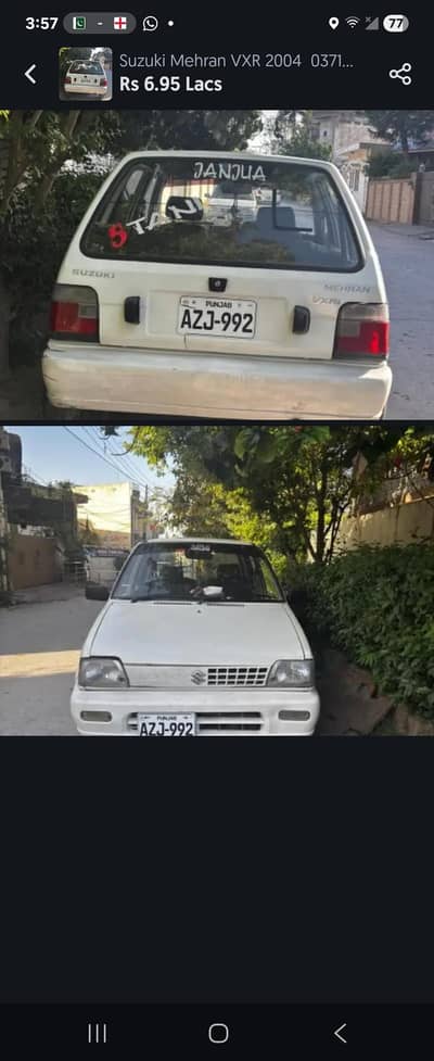 Suzuki Mehran VXR 2004  03141876842