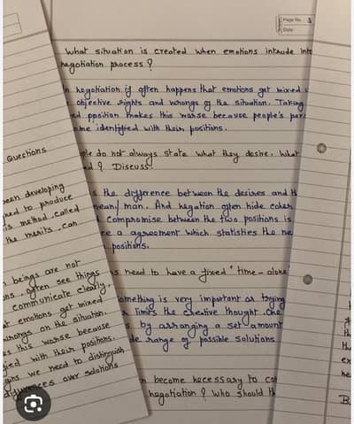 Handwriting Assignment work For Student Teacher And Housewife
