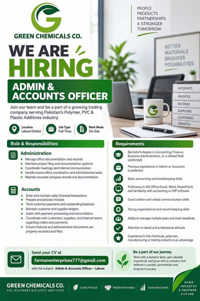 Admin & Accounts Officer