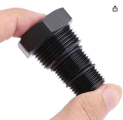 Aluminum Fuel Filter Thread Adapter - 1/2x28 Female to 3/4-16, 13/16-16 & 3/4 NPT Male Oil Filter Fitting Connector Heavy Duty Straight Adapter