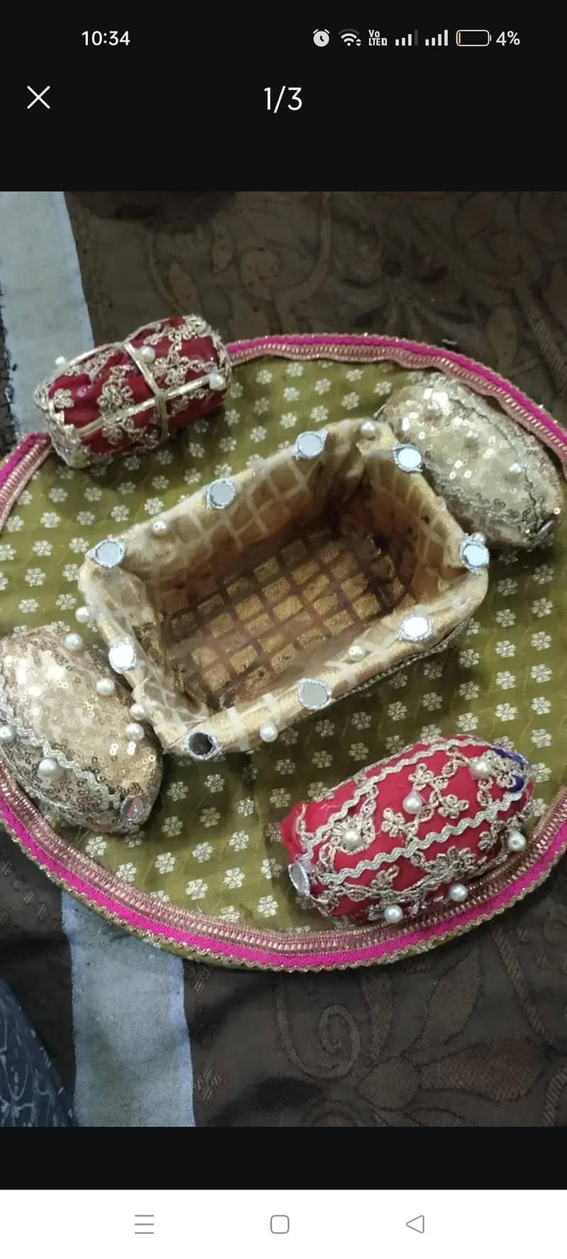 Mehandi plates decorations 1